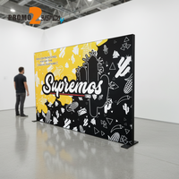 Boîte à lumière publicitaire SEG sans cadre, sur pied, rétroéclairée par LED, affichage portable, profil en aluminium, impression sur tissu, pour salon professionnel