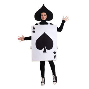 Disfraz de Halloween Unisex para Adultos de As de Picas con Pantalones y Leggings, Diseño Negro, Material de Poliéster, Incluye Sombrero - Product Image 6