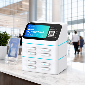 Estación de <span class=keywords><strong>Alquiler</strong></span> de Baterías Portátiles HeyCharge OEM con Código QR, Pantalla LED de 8 Pulgadas, 8 Ranuras, 5000 mAh, Carga Compartida para Teléfonos Móviles - Product Image 6