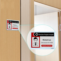 Plaque d'identification intelligente pour lit d'hôpital avec affichage réutilisable des ordonnances et des étiquettes de médicaments, instructions de dosage et détails du patient clairs