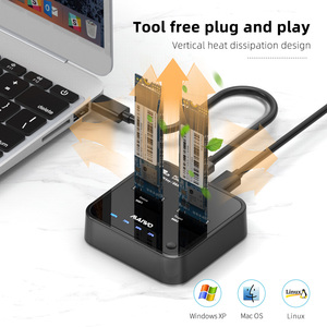 <span class=keywords><strong>2</strong></span> Bays Tool Free Mini USB 3.<span class=keywords><strong>2</strong></span> Gen2 NVMe M.<span class=keywords><strong>2</strong></span>เครื่องทำสำเนาสถานีเชื่อมต่อ SSD 10Gbps โซลิดสเตตไดรฟ์ Dock คอมพิวเตอร์ฮาร์ดแวร์ - Product Image 5