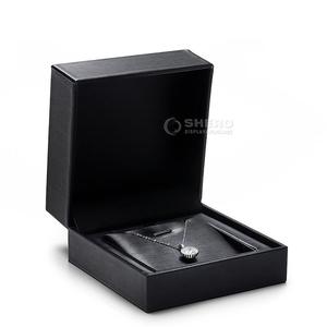 Luxury Wholesale Black <b>Custom</b> Premium PU Leather Set Boxes for Necklace Bracelet <b>Ring</b> Earrings Boxes Jewelry Box - Product Image 1