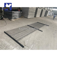 Gran oferta, paneles de valla de jardín, marco de hierro de malla en V soldado curvo 3D, puerta de entrada cuadrada de seguridad rústica, puertas de casas, alambre
