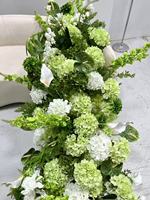 Rangkaian Bunga Hydrangea Calla Lily Hijau Putih Sutra Buatan Tangan Berkualitas Tinggi untuk Dekorasi Pernikahan, Pesta, Acara, Sewa, Toko