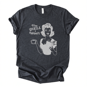 T-Shirt Retrò Femminista da Donna, Manica Corta, Collo Tondo, Stampa Vintage, 100% Cotone Jersey, Vestibilità Regolare, Per Tutte le Stagioni - Product Image 1