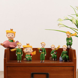 Statuette in Resina del Piccolo <span class=keywords><strong>Principe</strong></span> e della Volpe, Decorazioni Miniatura per Torte di Compleanno, Vendita all'Ingrosso AHMH - Product Image 1
