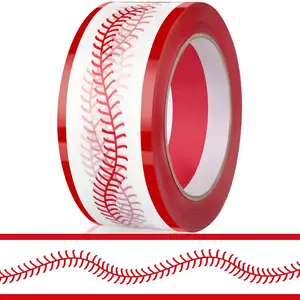 New Arrival 1 Color Baseball Stitches Design Tape Adhesive Packing Tape For Wrapping Sealing Funny Home Decor