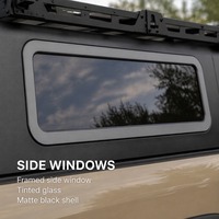 Couverture de benne rigide noire mate pour pick-up, compatible avec les barres de toit, sur mesure