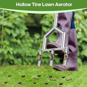 Manual Core Lawn Aerator with Soil Core <b>Storage</b> Tray <b>Garden</b> Yard Coring Aeration <b>Tool</b> for Compact Soil - Product Image 3