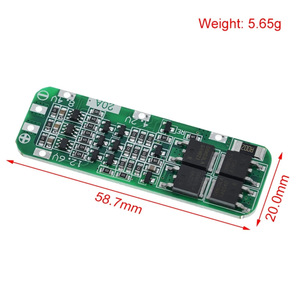 3S 12.6V แผงป้องกันแบตเตอรี่ลิเธียม 20A กระแสไฟสำหรับเซลล์ 18650 - Product Image 3