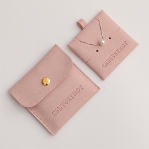 PUPPYSEW Pink Microfiber Jewelry Bag With Insert High Quality Velvet Jewelry Pouch Bag Jewelry Packaging Pouch - Product Image 1