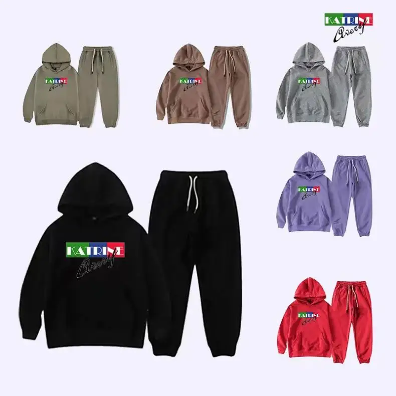 Çocuk giyim boş eşofman çocuk giyim kız Hoodie giyim setleri kışlık kıyafet eşofman butik yürümeye başlayan kıyafetler