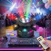 Lampu Laser Hijau YSH 6-Arm Moving Head 150W RGBW LED untuk Klub Malam DMX512/Remote Control Rotasi 540° Panggung/Pesta/Disko/Pernikahan