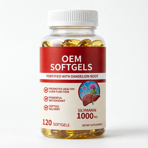 OEM ODM Chardon-Marie 1000mg avec Racine de Pissenlit Gélules Souples Certifiées GMP Halal 120 Comprimés - Product Image 1