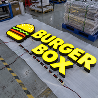 Logo personnalisé en acier inoxydable, conception gratuite, signalétique publicitaire 3D, lettres géantes lumineuses, enseigne lumineuse pour magasin