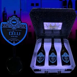 Longstargift personnalisé en gros LED bouteille lumière étiquette adhésive pour Champagne vin bouteille LED autocollant pour nouvel an décor - Product Image 4
