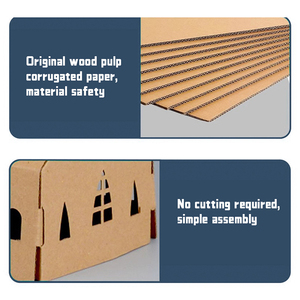 Kit de modèle de maison 3D en carton écologique personnalisé, bricolage, artisanat éducatif pour enfants, peinture, assemblage, petite maison créative - Product Image 4