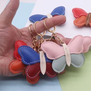Stylish Faux Leather Butterfly Keychain Cute Purse <b>Bag</b> Charms Wholesale <b>Key</b> <b>Ring</b> Accessories for Women Girls - Product Image 3