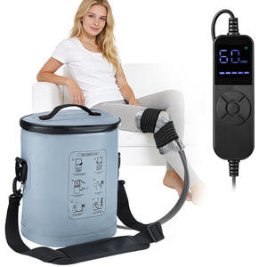 Bac à glace isotherme gris 15QT anti-fuite avec sangles réglables, maintien au frais 8-12 heures, masseur corporel alimenté par USB, 5 réglages de débit, 6 réglages de minuterie - Product Image 1