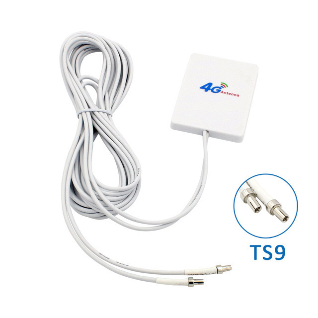 TS9 Connector 28dBi 3G 4G LTE External Antenna With 3m Cable for Router