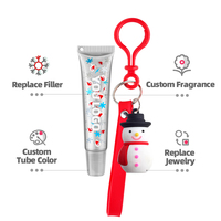 Gloss à lèvres liquide mat longue durée végétalien à base de minéraux et imperméable sans cruauté envers les animaux Marque privée avec emballage de Noël