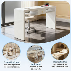 Table de manucure moderne en bois avec collecteur de poussière, écologique et durable, mobilier commercial pour salons et centres commerciaux - Product Image 6