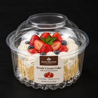 Fabrieksgroothandel Transparante PET Plastic Voedselcontainer met Deksel voor Cake, Dessert, Brood, Taart Verpakking voor Voedselbewaring