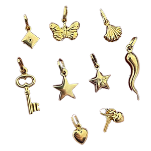 Vente en gros de pendentifs breloques en acier inoxydable doré 18 carats, motifs Lettre, Croix, Étoile, Crâne, Pièce de monnaie, pour la fabrication de bijoux DIY et de porte-clés - Product Image 2