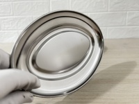 Assiette Alimentaire Ovale en Métal Acier Inoxydable Prix Bas, Plateau Ovale à Poisson en Acier Inoxydable, Plats, Plateau à Œufs, Plateau de Service Alimentaire Chinois