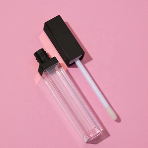 Bouteille de brillant à lèvres vide de 4ml en plastique tube de brillant à lèvres rond tube de brillant à lèvres carré avec logo personnalisé meilleure vente en stock - Product Image 5