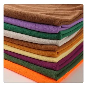 100% polyester tissu de couleur unie tissu tricoté à la mode en microfibre