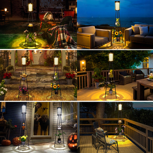 Luces LED Solares para Jardín con Clasificación IP65, Resistentes al Agua, con Batería Recargable para Caminos Exteriores, Balcones y Terrazas - Diseño con Estaca de Hierro - Product Image 6