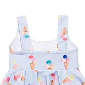 Юбка, детский дизайнерский Купальник для девочек 2-10 лет, пляжный купальник для детей, цельный купальный костюм, оптовая продажа, на заказ