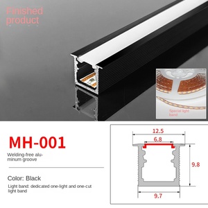 Ligne lumineuse à LED encastrée bande d'armoire sans soudure lumière linéaire fente armoire ligne aluminium lumière - Product Image 6
