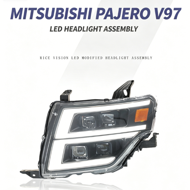 LED DRL Sequential Headlight Assembly for Mitsubishi Pajero V93 V97 V87 2007-2021