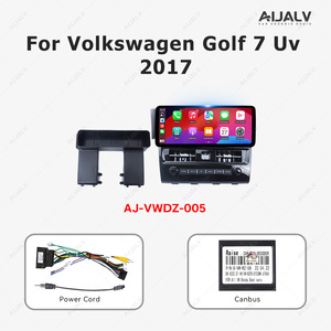 Aijia 12.3 INCH Car Radio Stereo Frame Dashboard Panel Internal Parts for VW <span class=keywords><strong>Golf</strong></span> 2017-2018 LHD UV Black with Wire Cable - Product Image 3
