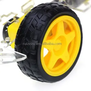 New Smart Car Chassis 2WD / Robot Tracing Strong Magnetic Motor Car Rt-4 / Avoidance Car With Code Disk