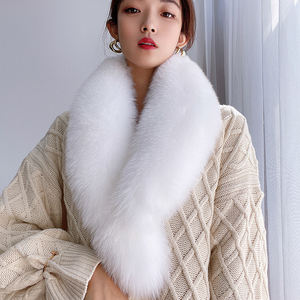 Real Raccoon Fur Long <b>Scarf</b> Women Men Breathable Solid Pattern Collar Neck Warmer Furry <b>Scarves</b> Shawls Winter - Product Image 3
