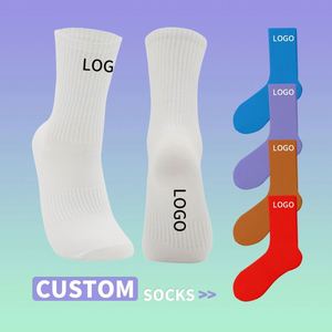 Quality Athletic White <b>Black</b> Ankle Gym Socken Cotton Quarter Crew Logo Custom Design Men Sports <b>Socks</b> - Product Image 1