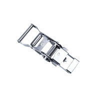 Boucle à cliquet en acier inoxydable 38 mm (1,5 po) 2500 kg de résistance à la rupture pour le contrôle du fret, certifiée ISO9001 avec poignée courte