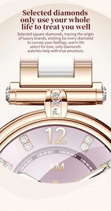 Mode dame montre intelligente Ak62 1.09 pouces diamant rond bracelet en métal surveillance de la santé femmes montres-bracelets - Product Image 3