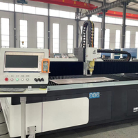 Machine de découpe laser à fibre CNC 6020 pour tôles et tubes avec dispositif rotatif, machine de découpe laser à fibre économique pour ateliers métallurgiques
