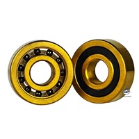 High-speed Racing Gold-Tin Overlap 11 Balls Si3N4 Micro Ball 608 627 Inline Quad Speed Skate Hybrid Ceramic Bearings Rodamientos