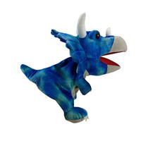 Marionnette à main en peluche de dinosaure jouet cadeaux pour enfants parent-enfant ouverture de la bouche interactive marionnette de dinosaure