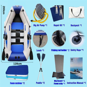 Folarmarine 2 м гребля каяк ПВХ рыбацкая лодка износостойкая утолщенная надувная лодка с веслами для взрослых и детей - Product Image 5