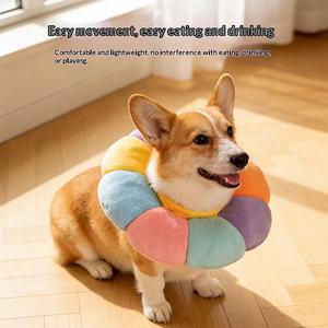 Collier de protection réglable et doux pour <span class=keywords><strong>chat</strong></span> et chien Elizabeth, anti-léchage, anti-morsure, color-block, pour animaux stérilisés ou castrés - Product Image 3