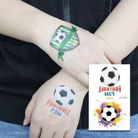 Nouveaux autocollants de tatouage sportifs imperméables et résistants à la transpiration pour les fans de football et de rugby, pour la Coupe et la Copa America