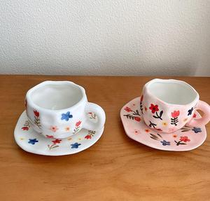 Taza de Café de Cerámica Hecha a Mano Estilo Retro, Taza para Té de la Tarde y Juego de Tazas de Lujo Irregulares Hechas a Mano para Espresso, <span class=keywords><strong>Latte</strong></span> o Té Turco - Product Image 2