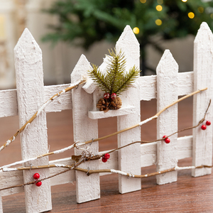 Nordic Rural Style Wooden <b>Christmas</b> <b>Tree</b> <b>Base</b> Fence Style Skirt Foldable Design Easy Storage Festive Holiday Party Decoration - Product Image 4