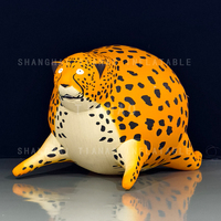 Gros ballon gonflable de panthère de dessin animé de léopard gonflable gros dessin animé gonflable d'animal pour la publicité ou la décoration ou les événements